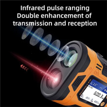 GUANGYAN Digitale Optische Vermogensmeter Laser Afstandsmeter voor 600m Bereik met 6X Zoom IP54 Waterdichte LCD Display Telescoop