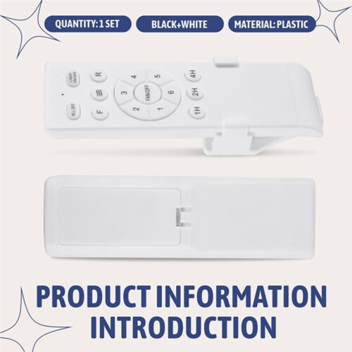 Universal Ceiling Fan Remote Control Kit DC24V 30W with 7508 Motor 6-Speed Timing Function Replacement Remote