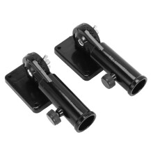 8X 2 in 1 Multifunctional Adjustable Flagpole Bracket Heavy Duty Aluminum All Weather Wind Resistant(Black)