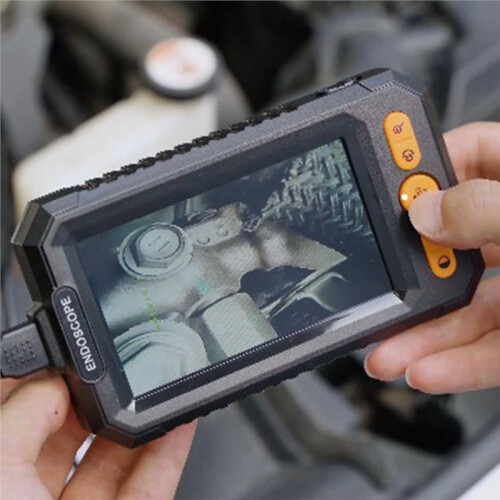 Endoscópio Industrial Tela IPS de 4,3 Polegadas HD1080P, Cabo Semi-Rígido de 10m Câmera Borescope de 8mm com 8LED, À Prova D'Água 1