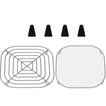 2PCS Crisper Stainless Steel Rack , Air Fryer Accessories for Pro AS101 6qt & 2.5qt Glass Container