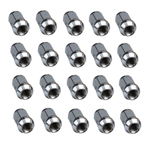 20 Peças de Porcas de Roda 1/2-20, 1.38 Polegadas de Altura, 3/4 Polegadas de Hexágono Fechado para Roda de Carro 2