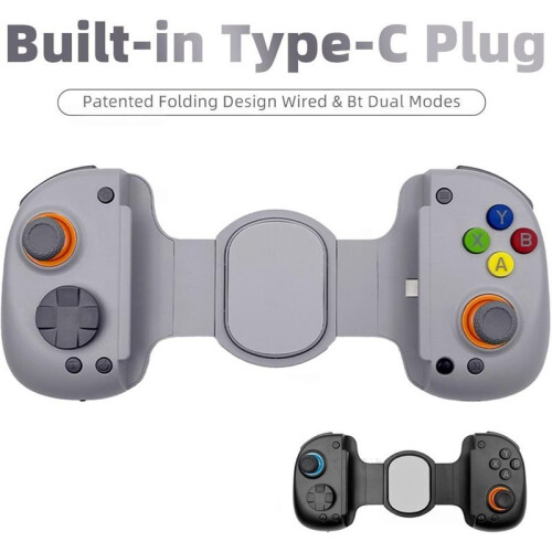 D8 Type-C Wired/BT Mobile Phone Controller, Wireless Gamepad for PS Remote , Telescopic Game Controller Joystick A 1