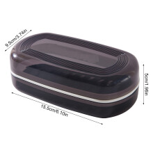 Travel Soap Dish with Lid & Drain Tray