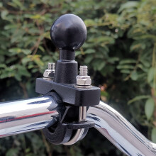 2X Motorcycle Handle Bar Rail Mount 37mm Width U-Bolt Mounting Base with 1 Inch for GPS Work for