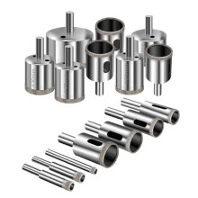 Diamanten Boor Bits, 15PCS Diamanten Gatzaag Boor Bit Set voor Tegel Pot, Glas Boor Bits voor Keramische Flessen Marmer