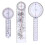 3Pcs 360 Degree Goniometer Angle Medical Spinal Angle Ruler Angle Inclinometer Ruler Protractor Angle Finder Measuring 3