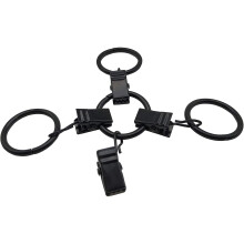 84 Packungen Vorhang Ring, mit Clips, Dekorativen Vorhängen, Rost, Retro, 1 Zoll, Innendurchmesser, Schwarz