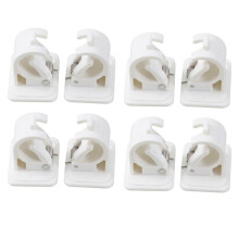 8 PCS Self Adhesive Hooks Rod Bracket Towel Curtain Bracket Drapery Pole Hanging Rod Clip Wall Hooks