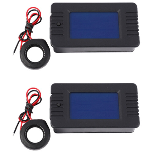 2X Neueste AC 6In1 220 V 100A Ein Phasig Digital Panel Amp Volt Strom Messer Watt Kwh Power Factor Meter mit Spule CT