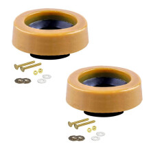 2X Toiletten Wachs Ring Kit für Boden Auslass Toiletten Neu Installieren Oder mit Flansch und Schrauben Wieder Einsetzen