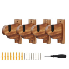 4-Teiliges Set Skateboard-Wandhalterungen Aus Holz, Platzsparende Skateboard-Regale Zur Wandpräsentation, Aufbewahrung und Dekoration