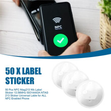 70 Unidades de Etiquetas Adhesivas NFC Ntag213 NFC de 13,56 MHz ISO14443A NTAG 213, Etiquetas Universales para TODOS los Teléfonos con NFC Habilitado