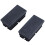 16 Pcs Black Plastic Rectangular Blanking End Caps Inserts 20mm x 40mm 3