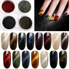 (Cat's eye powder 11#(0.5g pack)) Chameleon Cat Eye Nail Powder Magnetic Glitter 15 Colors 0.5g Each High Pigmentation Long-Lasting Nail Art Supplies