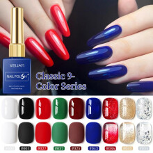 (Color square bottle w036) Classic Gel Nail Polish Set 2025 New, White and Black, Long-Lasting Salon Quality 15ml
