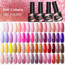 (52) Nee Jolie Glitter Gel Nail Polish Set Base Top Coat Long Lasting Shiny Manicure Kit