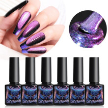 (GY109-3) Durable Iridescent Peacock Cat Eye Gel Nail Polish Professional Salon Essential High Gloss UV/LED Curing Multiple Colors 15ml