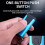 Aluminum USB Flashlight With 4 Lighting Modes Alarm-Blue 8