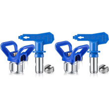 6X 517 Airless-Düsen- und Schutz-Kombination für Standard-Airless-Farbe zum Spritzlackieren, Beschichten, Spachtelmasse, Ölfarbe, Wasserfarbe