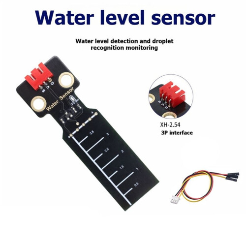 3.3V-5V Water Level Sensor Module Rain Water Level Sensor Module Detection Liquid Surface Depth Height for 2