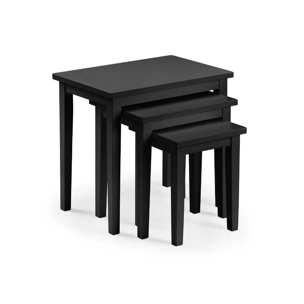 Julian Bowen Cleo Black Nest Of Tables Set Of 3 - Image 3
