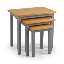 Cleo Nest Of Tables 2 Tone Grey & Oak - Set of 3