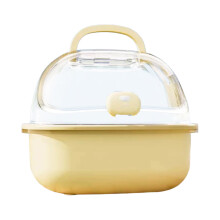 (Cheese Yellow) Transparent Hamster Cage - Portable Pet Carrier