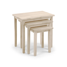 Cleo White Wash Nest of Tables - Set of 3 Tables