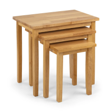 Cleo Nest Of Tables Natural Oak Finish - Set of 3