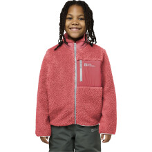 (11-12 Yrs, Sunset Coral) Jack Wolfskin Kids Ice Curl Full Zip Ultra Soft Chunky Fleece Jacket