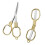 2Pcs Tailor Scissors Stainless Steel Scissors Folding-Gold 1