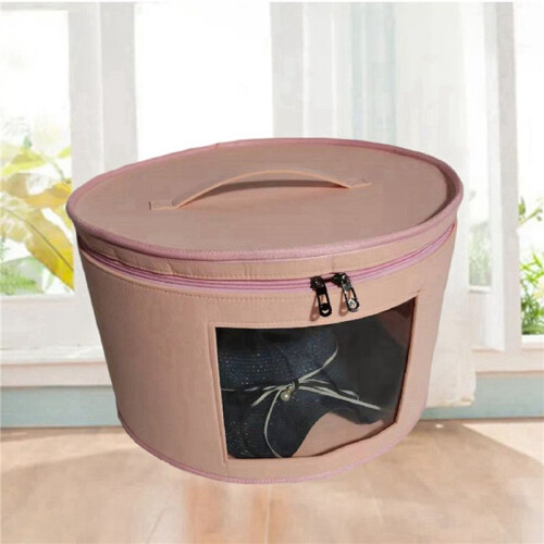 3X Hat Box Organizer Round Travel Hat Boxes Foldable Hat Storage Bag with Dustproof Lid Large Hat Box Hat Boxes C 1