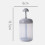 (Gray) Foaming Face Wash Bottle for Liquid Cleanser 5