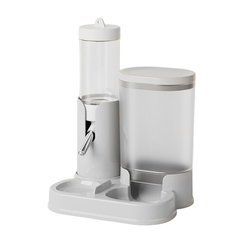 (Gray) Hamster 2-in-1 Auto Feeder & Water Bottle 1