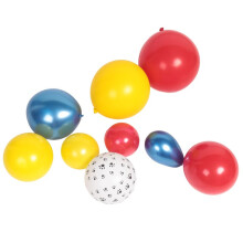 Dog Paws Print Balloon Garland Set Red Yellow Metallic Latex Balloon for Party