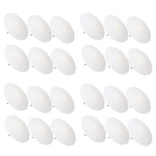 24PCS Paper Parasol Wedding Umbrella Party Favor 60cm Bamboo Umbrellas for Bridal Shower Centerpieces Photo Props