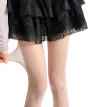 Fishnet Stockings High Waist Pantyhose Stockings-Milky white