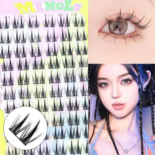 (01) Reusable Wispy Lashes for Cosplay & Parties