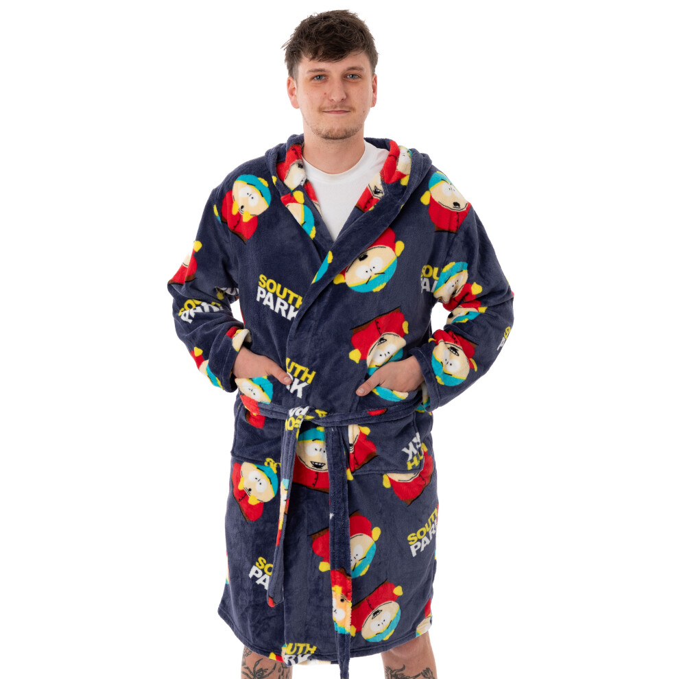 South Park (Medium) Hooded Bathrobe (Mens Blue)
