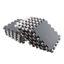 20Pcs Eva Foam Mat Soft Floor Tiles Interlocking Kids Baby Mats Gym 30x30cm Gray & Light Yellow