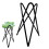 (Black Triangle) Stylish Air Pineapple Plant Rack - Office Gift 1