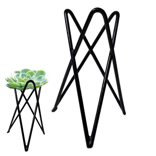 (Black Triangle) Stylish Air Pineapple Plant Rack - Office Gift
