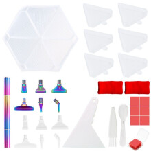6 Grid Palette Diamond Målarbricka Kit Hexagon Stor Kapacitet Borrplatta Diamantmålning Penna Art Stitch,G