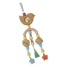 Wooden Beads Bird Toy Encourage Natural Chewing Behavior In-828