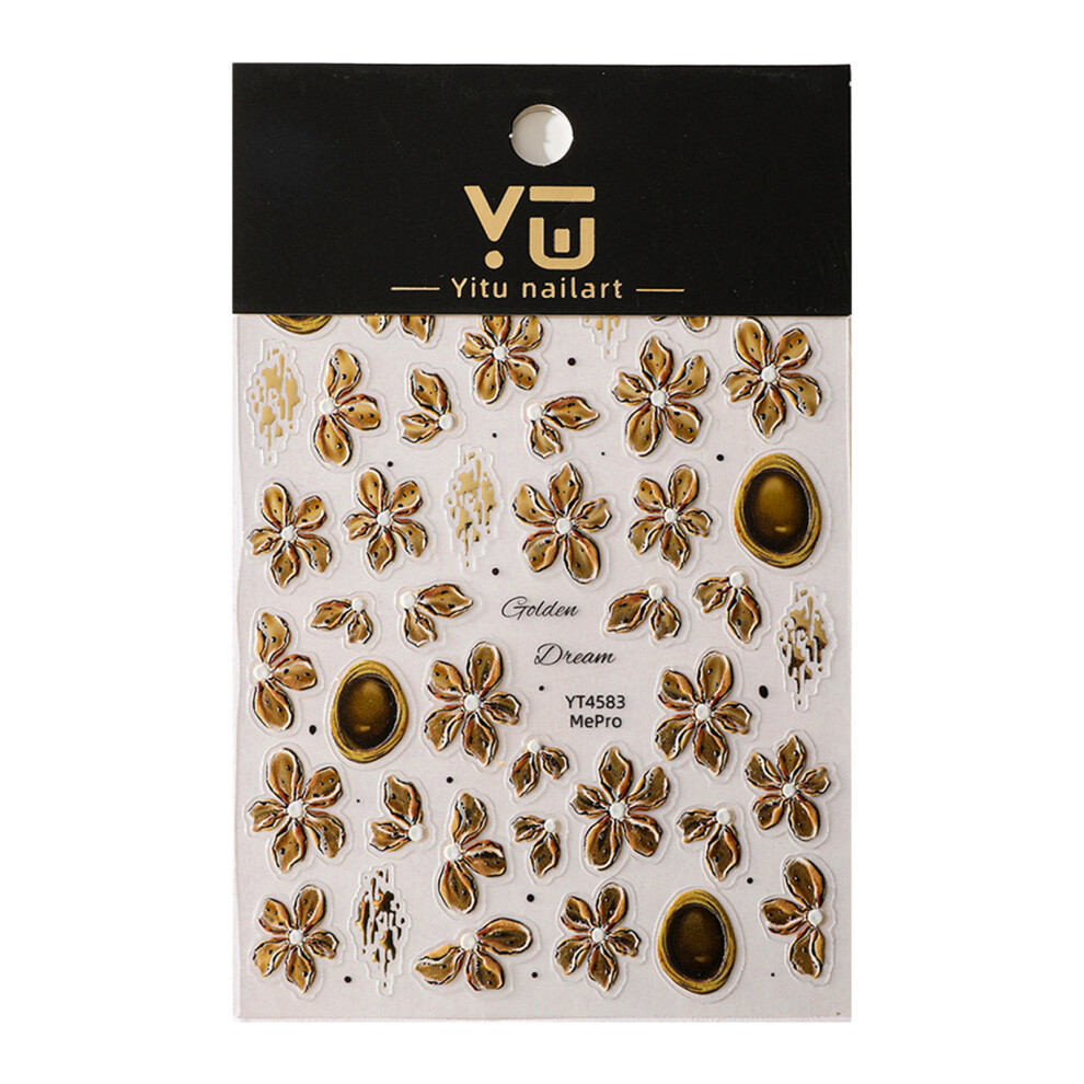 Phui-Pet-Supplies Floral Nail Art Stickers For Manicure Decor