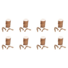 400pcs DIY Wooden Round Bauble with 50pcs Twines to Paint, Unfinished Christmas Hanging Ornaments