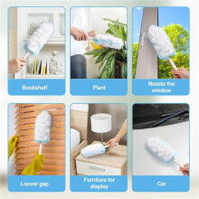 12 Duster Refills and 1 Handle, 360 Heavy Duty Duster Refills Multi Surface Dusters for Cleaning Home & Car,For Ceiling