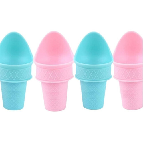 Eiscreme- und Eis Am Stiel-Werkzeugset, Eislöffel, Wiederverwendbares -Eiswaffel-Set, Griffiger Kunststoff-Plätzchenback-D