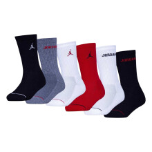 (2 UK Child-4.5 UK Child, Red/Black/White) Nike Childrens/Kids Legend Logo Crew Socks (Pack of 6)